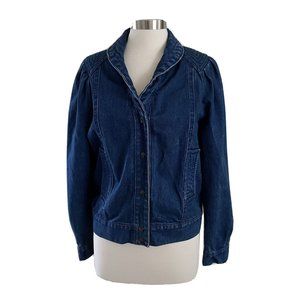 Vintage 90’s Uzzi Denim Jacket Blue Womens Size Medium ? Large Retro Buttons
